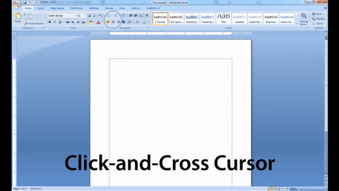 click and cross cursor demo